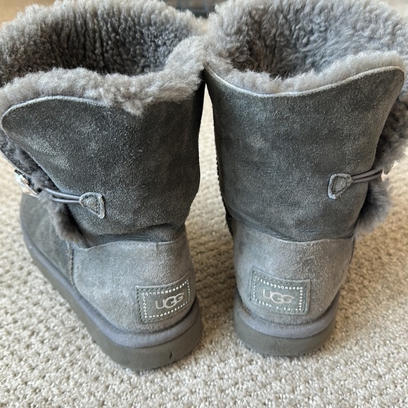 UGG Australia 3349 Women's Gray Mini Bailey Button Bling size 8 2000s - Picture 4 of 5
